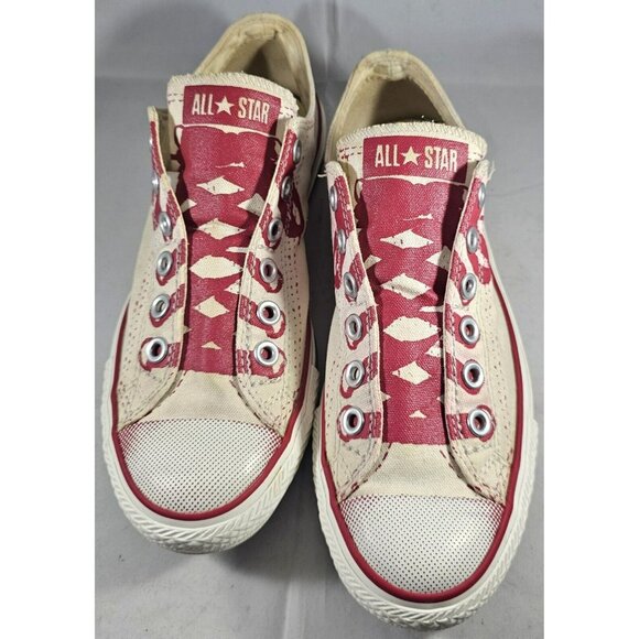 Converse All Star Stencil Kit Unisex  Red/White No Lace Slip-On Shoes Size M6/W8 - Picture 13 of 14